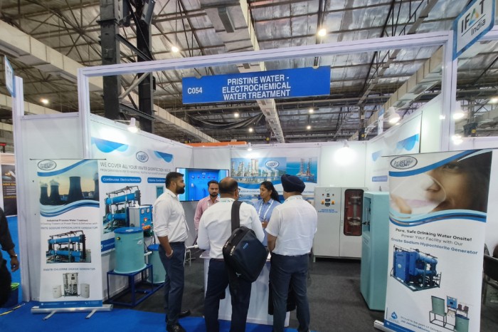 Pristine Water Engineers and visitors at the Pristine Water display in IFAT 2025