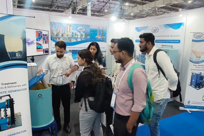 Engineers visit Pristine Water display in IFAT 2025
